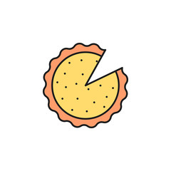 pizza colored icon. Element of birthday party icon for mobile concept and web apps. Colored pizza icon can be used for web and mobile