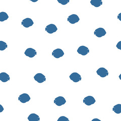 Fototapeta na wymiar Seamless pattern blue tropical fish silhouette on white, vector eps 10