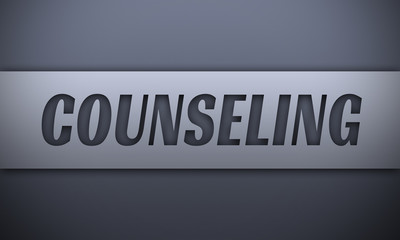 Counseling - word on silver background