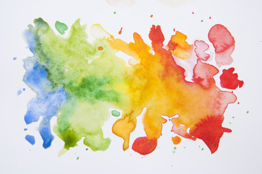 Abstract hand drawn watercolor background, illustration. Colorful texture with copy space.