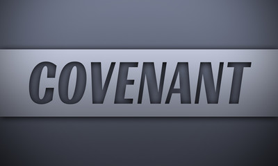 Fototapeta premium covenant - word on silver background