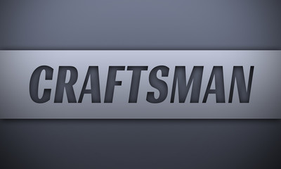 craftsman - word on silver background