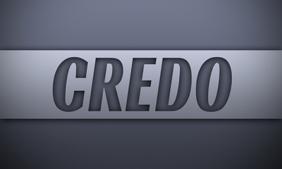 credo - word on silver background