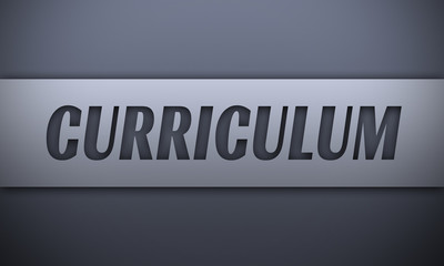 curriculum - word on silver background