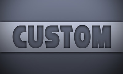 custom - word on silver background