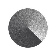 Obrazy na Szkle  Minimalny wektor nakrapiany kształt koła. Ilustracja dotwork. Tepowanie tła