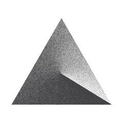 Obrazy na Szkle  Minimalny kształt trójkąta nakrapianego wektor. Ilustracja dotwork. Tepowanie tła