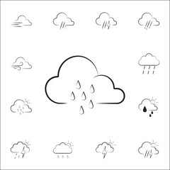 sign of rainy weather icon. Weather icons universal set for web and mobile