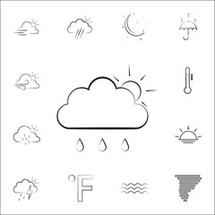 partial rain sign icon. Weather icons universal set for web and mobile