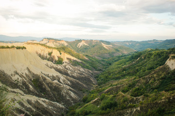 Fototapeta na wymiar landscape of calanchi valley at civita di bagnoregio