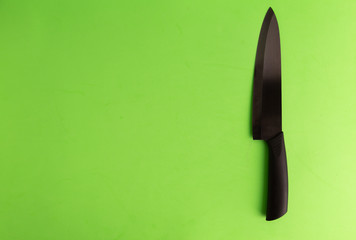 black ceramic kitchen knife