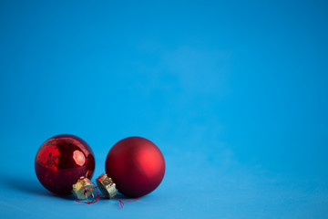 Christmas tree ball on colorful background