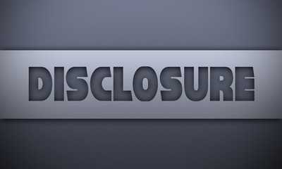 Disclosure - word on silver background