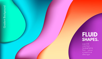 Abstract Colorful Shapes with 3d Effect.