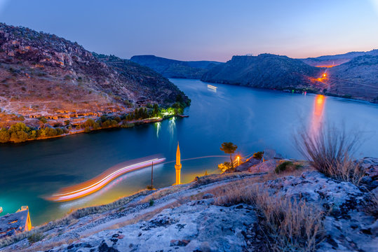 Landscape view of old Halfeti Town in Sanliurfa