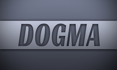 dogma - word on silver background