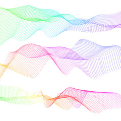 Abstract wave motion smooth color vector. Vector wavy design line element graphic