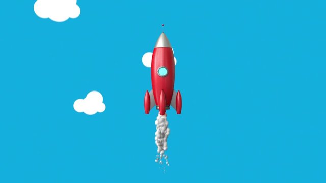 Rocket in flight 