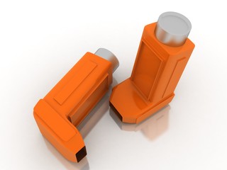 3d illustration Asthma inhaler