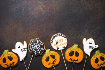 Foto op Plexiglas Halloween Gingerbread Cookies © nadianb