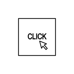 cursor click icon. Element of online and web for mobile concept and web apps icon. Thin line icon for website design and development, app development. Premium icon