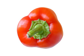 Bulgarian sweet pepper, healthy food isolated on white background