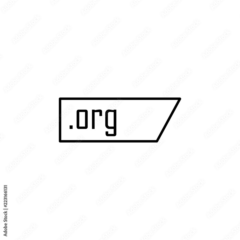 Poster org domain icon. element of online and web for mobile concept and web apps icon. thin line icon for 