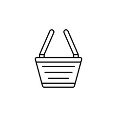 basket. Element of online shopping icon for mobile concept and web apps. Thin line basket can be used for web and mobile