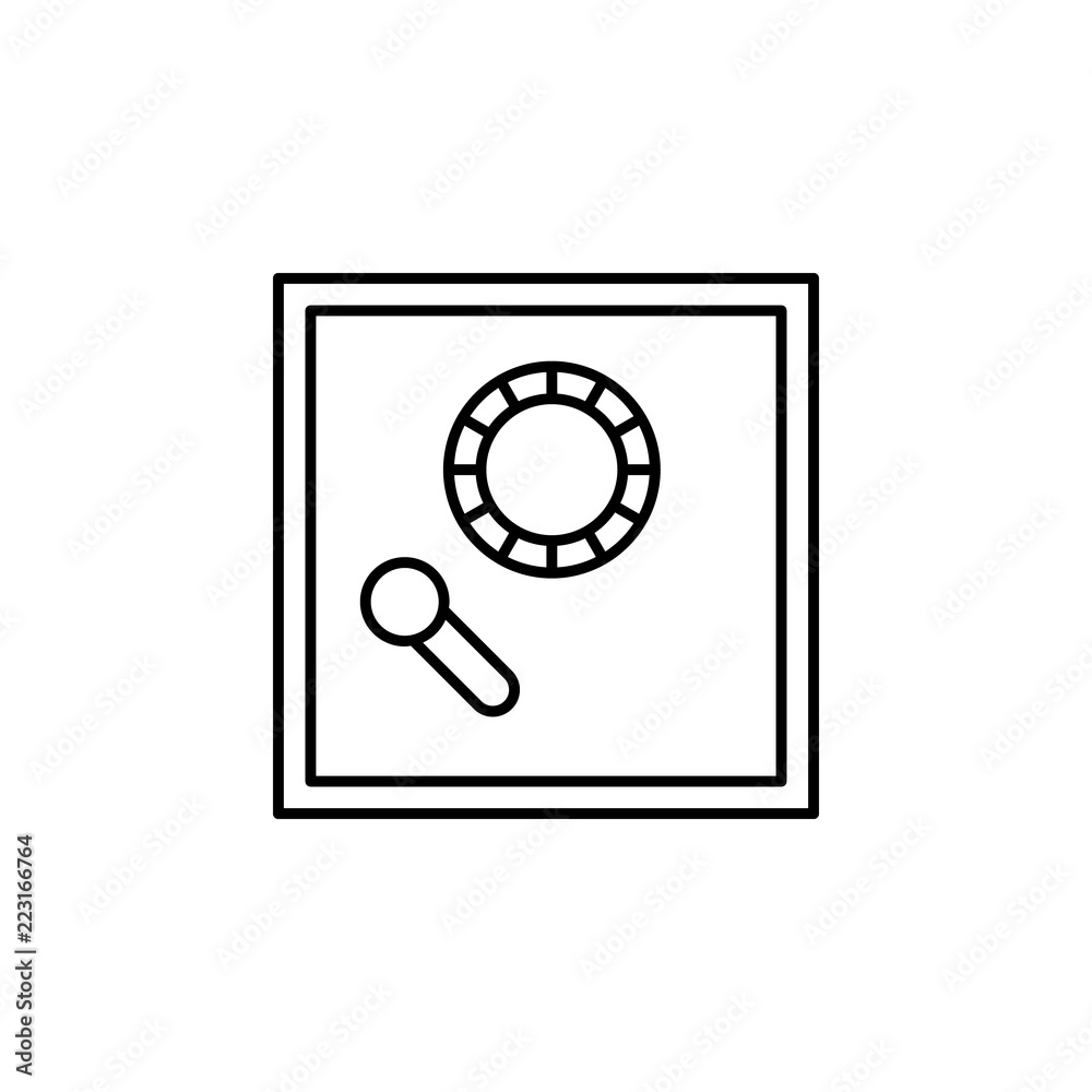 Poster safe. element of online shopping icon for mobile concept and web apps. thin line safe can be used fo