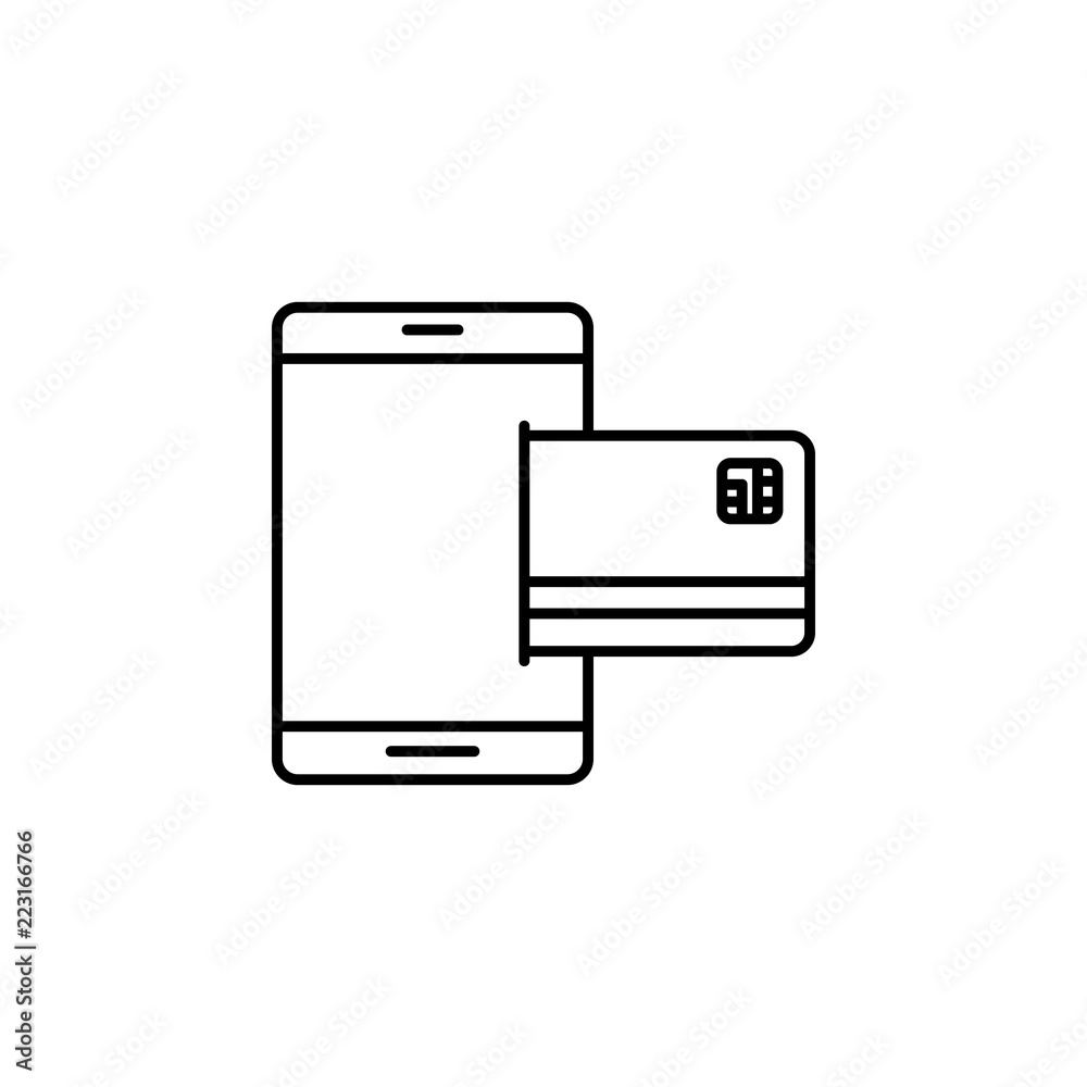 Poster subtraction smartphone. element of online shopping icon for mobile concept and web apps. thin line s