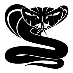 Cobra snake sign on a white background.