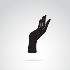 Support, care, beauty hand gesture. Vector icon.