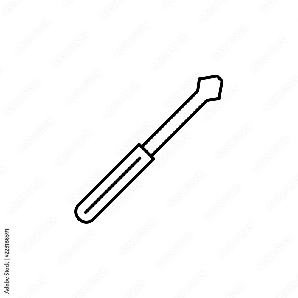 Poster screwdriver concept line icon. simple element illustration. screwdriver concept outline symbol desig