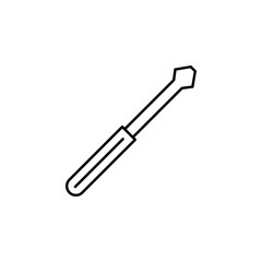 screwdriver concept line icon. Simple element illustration. screwdriver concept outline symbol design from construction tool set. Can be used for web and mobile UI/UX