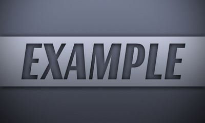 example - word on silver background