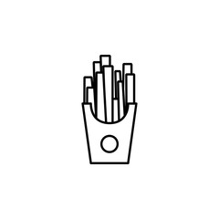 French fries concept line icon. Simple element illustration. French fries concept outline symbol design from Fast food set. Can be used for web and mobile UI/UX