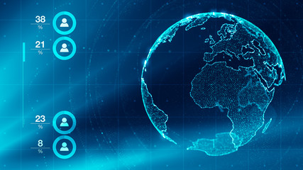 Worldwide global business data infographics