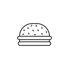 burger concept line icon. Simple element illustration. burger concept outline symbol design from Fast food set. Can be used for web and mobile UI/UX