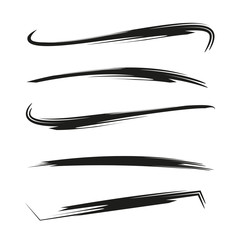 hand drawn grunge brush smears, brush lines