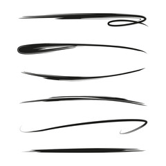 hand drawn grunge brush smears, brush lines