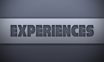 experiences - word on silver background