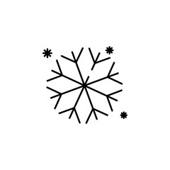 snowflake concept line icon. Simple element illustration. snowflake concept outline symbol design from Winter set. Can be used for web and mobile UI/UX