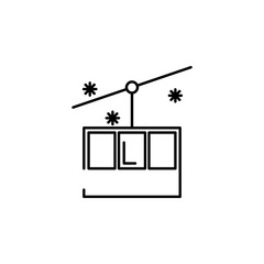 funicular concept line icon. Simple element illustration. funicular concept outline symbol design from Winter set. Can be used for web and mobile UI/UX