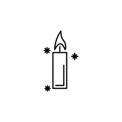 candle snow concept line icon. Simple element illustration. candle snow concept outline symbol design from Winter set. Can be used for web and mobile UI/UX