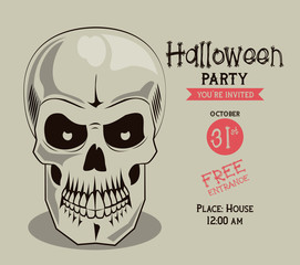 Halloween party invitation card