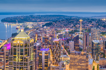 Fototapeta na wymiar Seattle, Washington, USA Skyline
