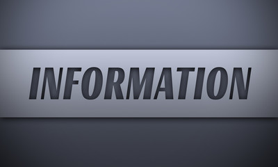 Fototapeta premium Information - word on silver background