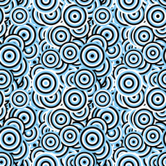 Seamless geometric concentric ring pattern background - vector design
