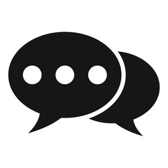 Chat icon, comments icon.