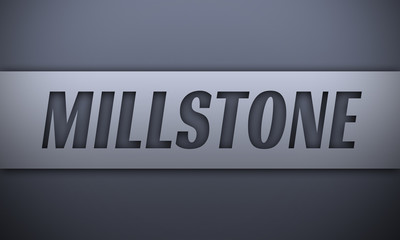 millstone - word on silver background